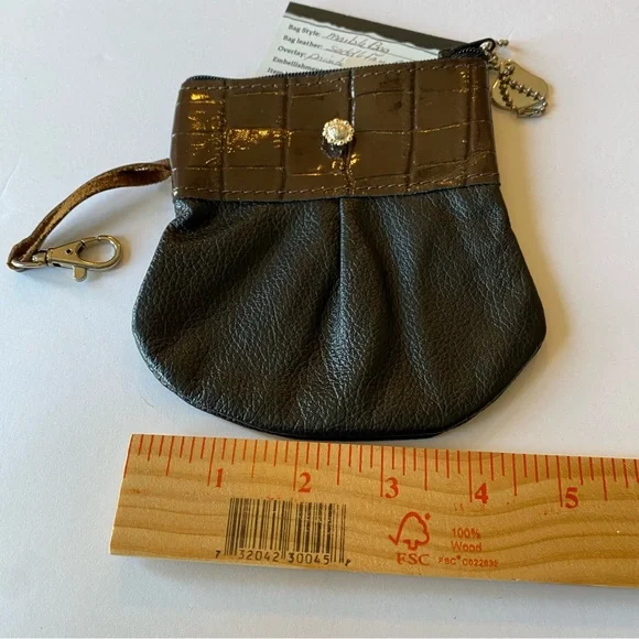 Lot of 2 Leather Marble Hip Bags Tan & Black with Clip - NWT - Woman Owned Co - Picture 10 of 12